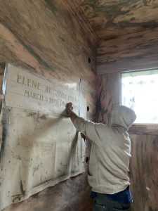 Loiacono Monuments prep work - Monument Inscriptions Loiacono Monuments preparing the work