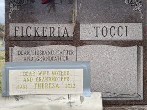 Loiacono Monuments prep work - Monument Inscriptions Loiacono Monuments prep work