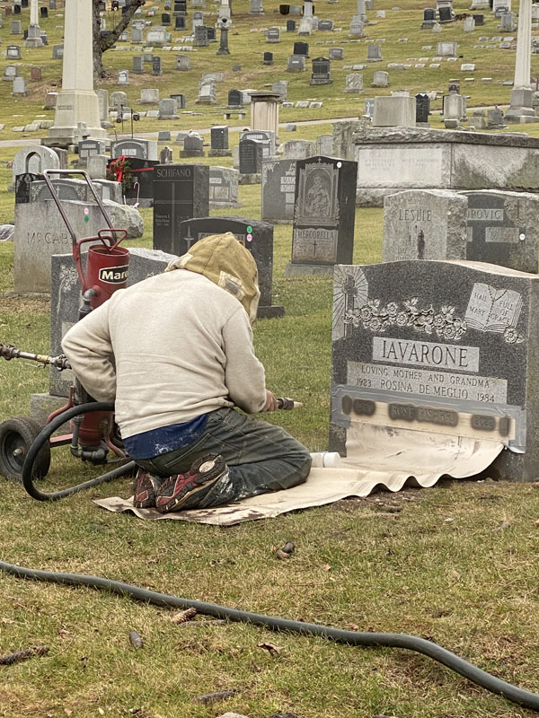 Loiacono Monuments sandblasting
